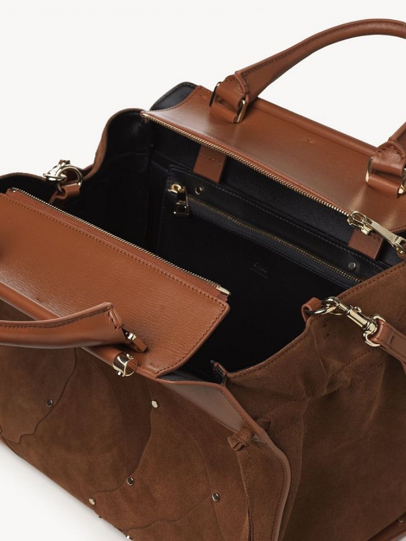 Sacs Fourre Tout Chloe Steph Medium Double Carry Marron | CHE-SR13290