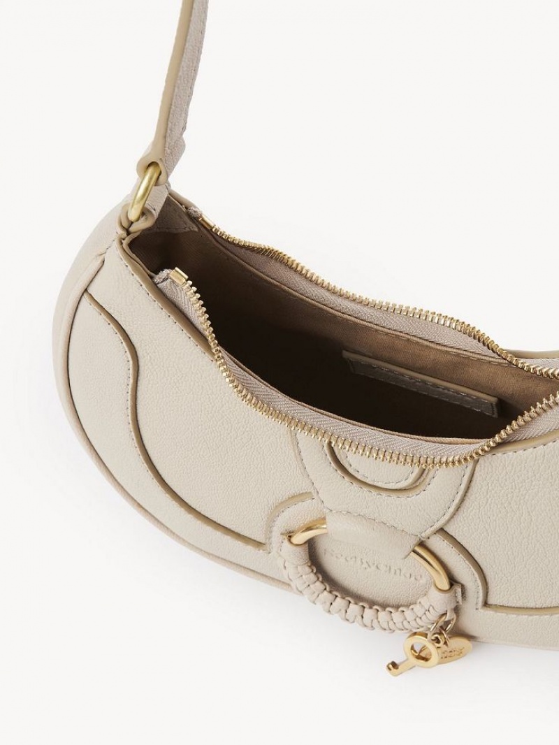 Sacs À Bandoulière Chloe Hana Half Moon Beige | CHE-SR14662