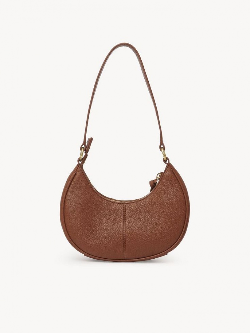 Sacs À Bandoulière Chloe Hana Half Moon Marron | CHE-SR14659