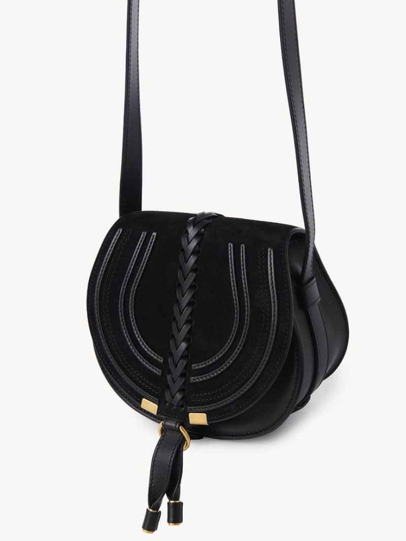 Sacs À Bandoulière Chloe Marcie Small Saddle Noir | CHE-SR13413