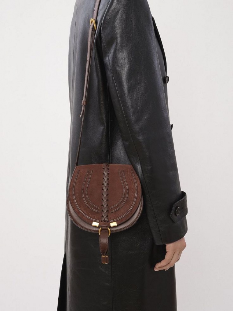 Sacs À Bandoulière Chloe Marcie Small Saddle Rouge | CHE-SR13415