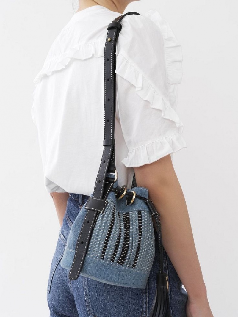 Sacs À Bandoulière Chloe Vicki Small Bucket Bleu | CHE-SR14642