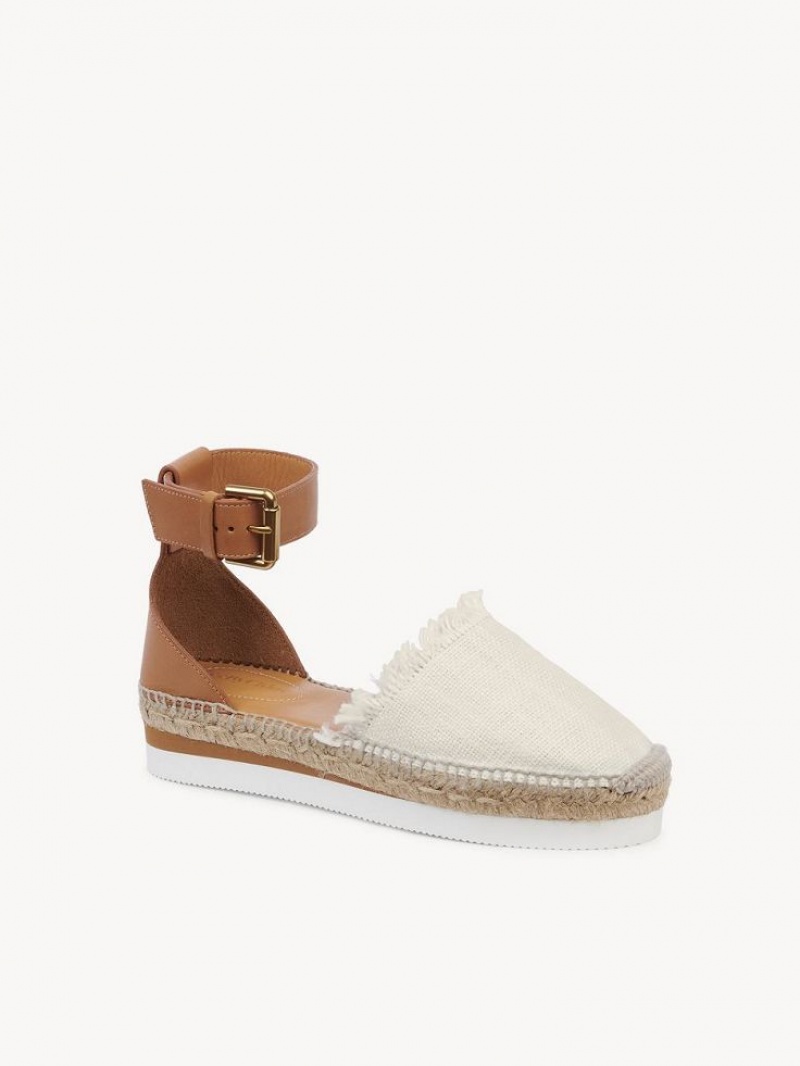 Sandale Chloe Glyn Espadrillas Blanche | CHE-SR14820
