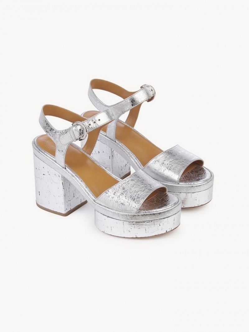Sandale Chloe Odina High-heel Argent | CHE-SR14165