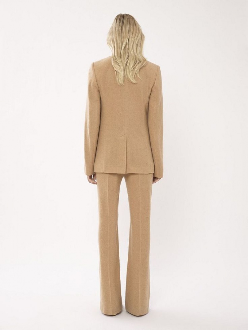 Vestes Chloe Buttonless Tailored Marron | CHE-SR13770